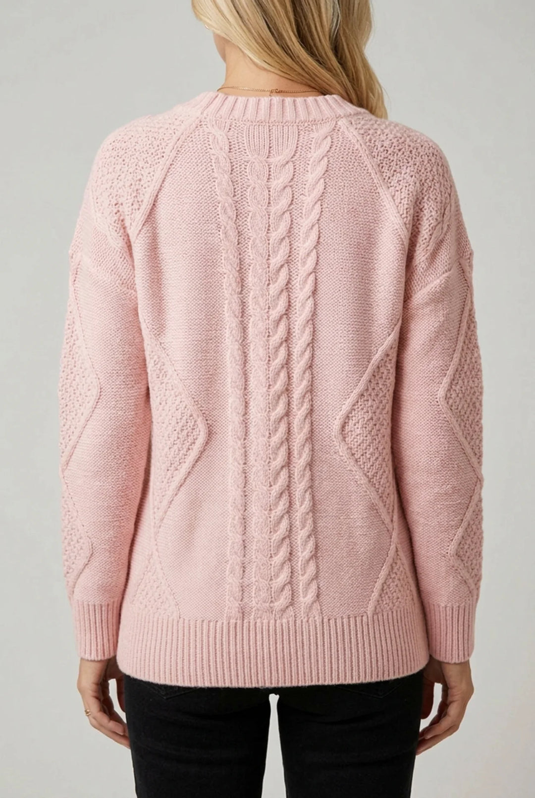 Lena - Plus Size Cable Knit Cardigan