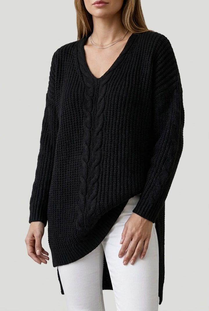 Iris - Plus Size V Neck Sweater