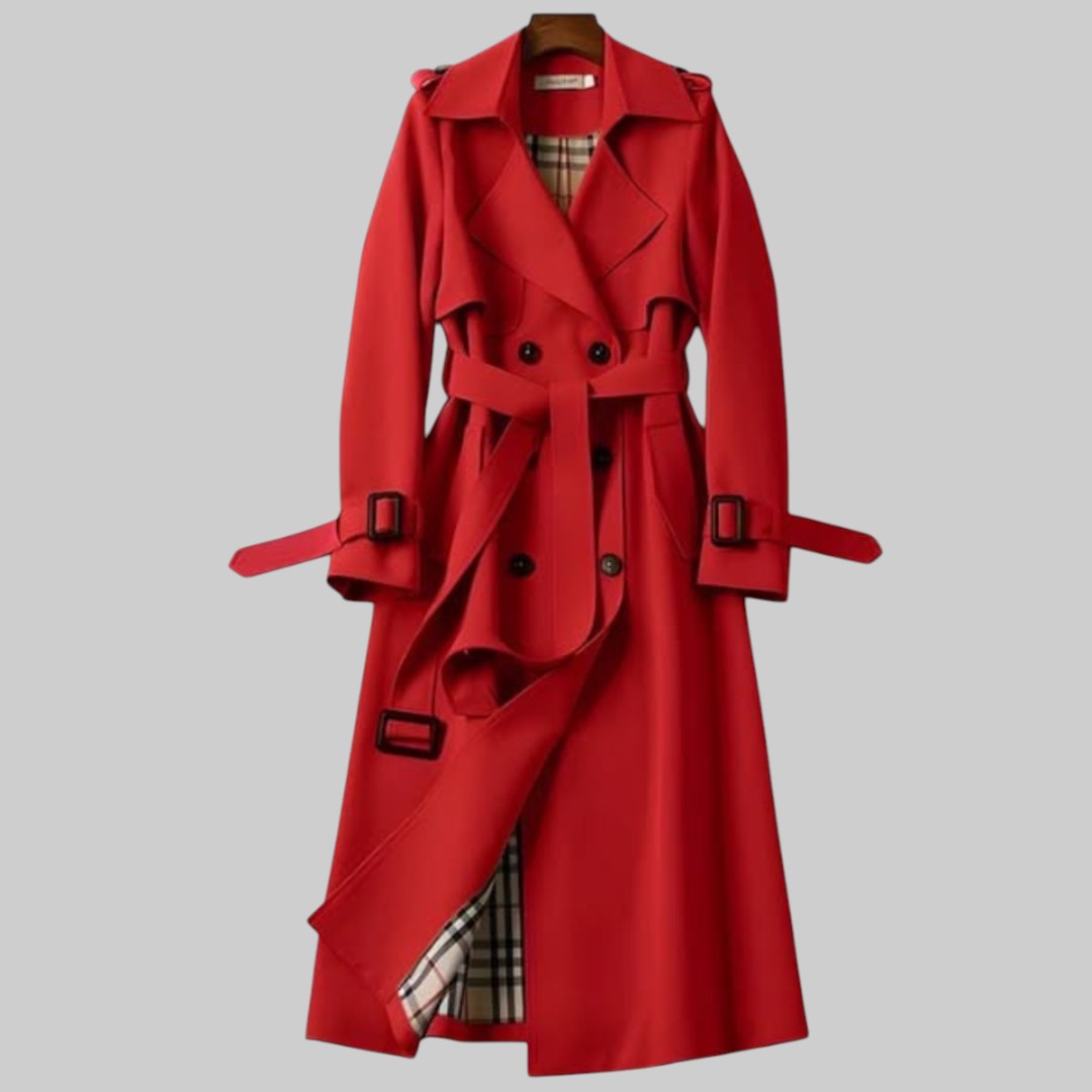 Red trench coat - Elma Boutique