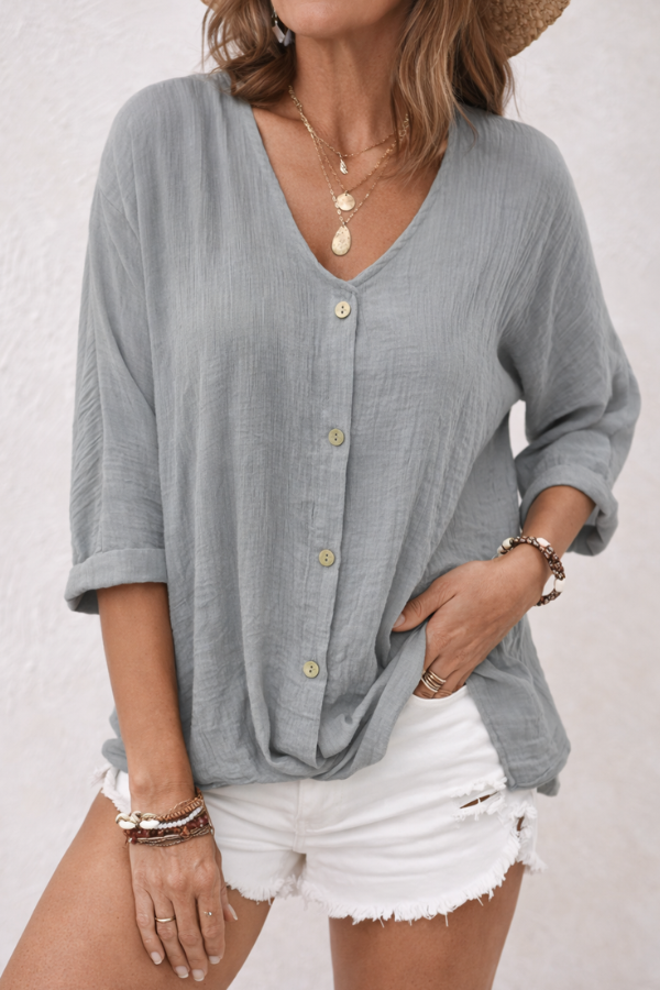 Relaxed V-Neck Women&