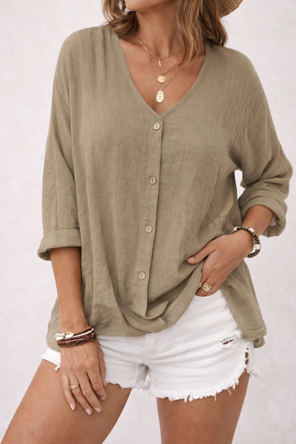 Relaxed V-Neck Women&