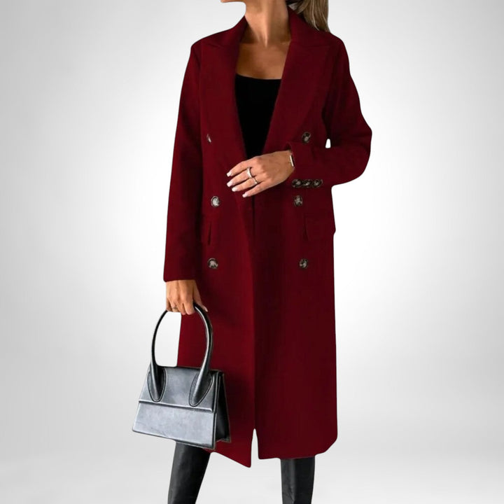 Burgundy coat - Elma Boutique