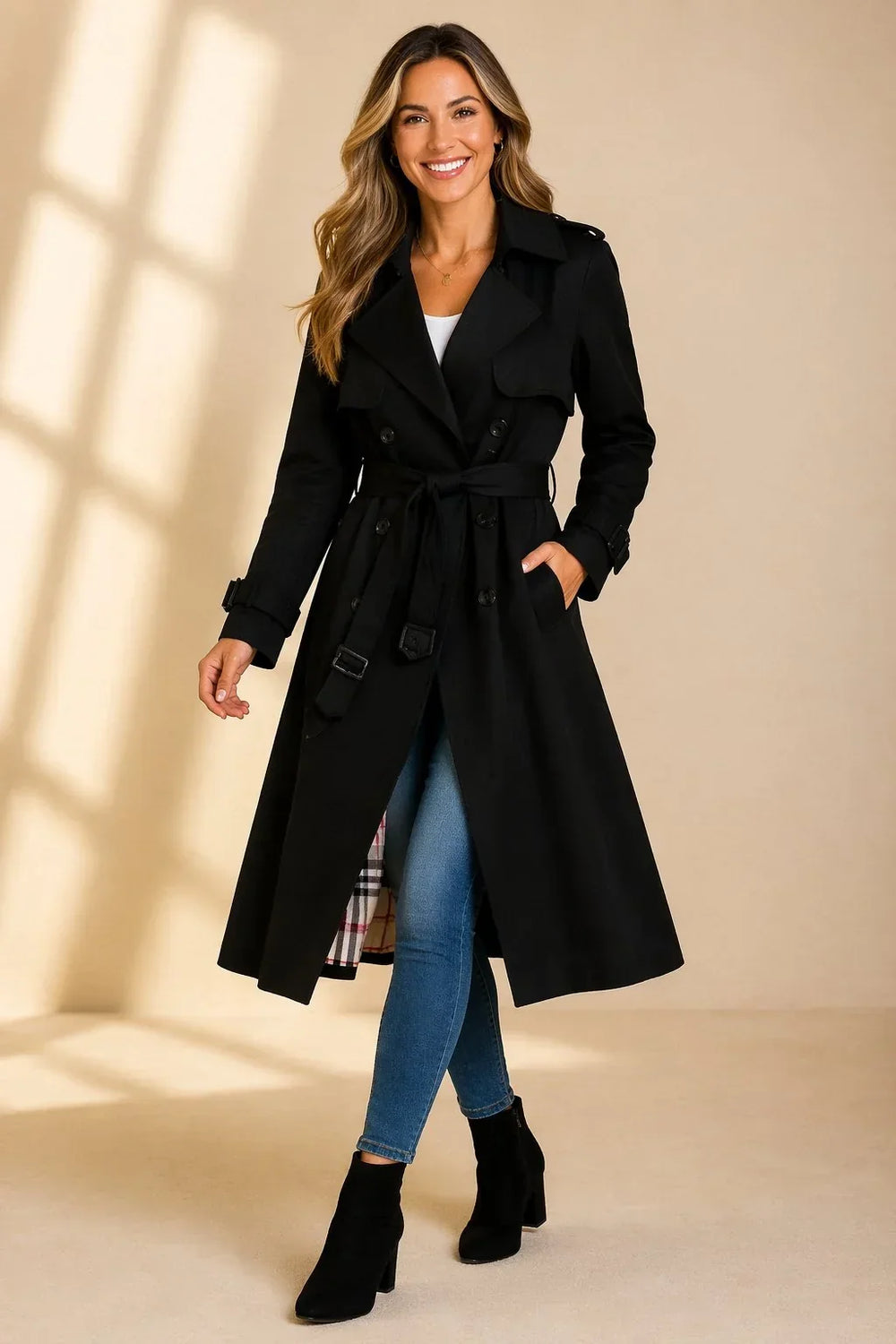 Black trench coat - Elma Boutique