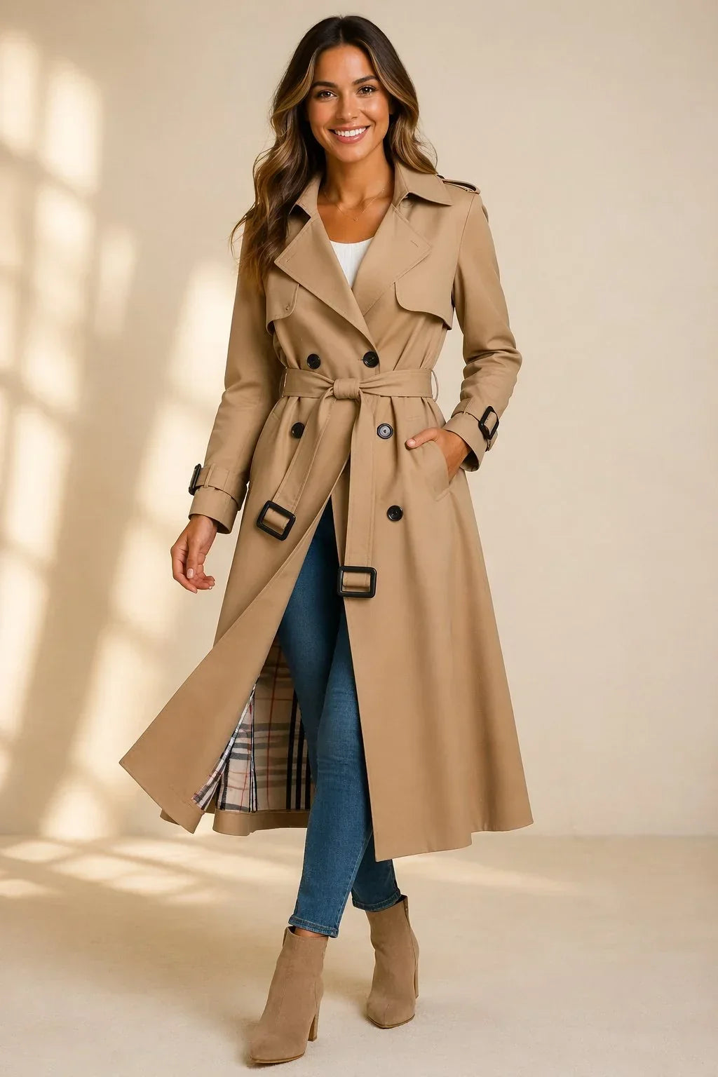 Beige trench coat - Elma Boutique