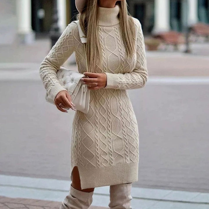Beige sweater dress - Elma Boutique