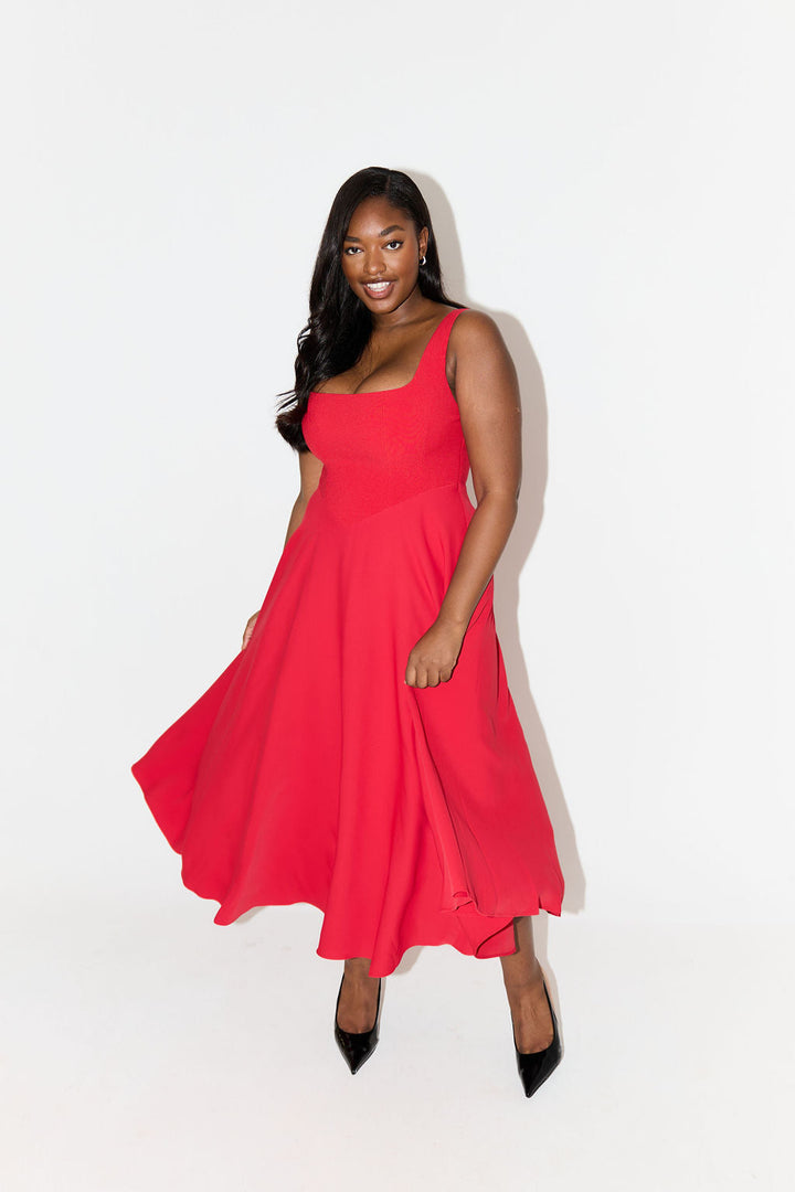Timeless Flowy Midi Dress detail view