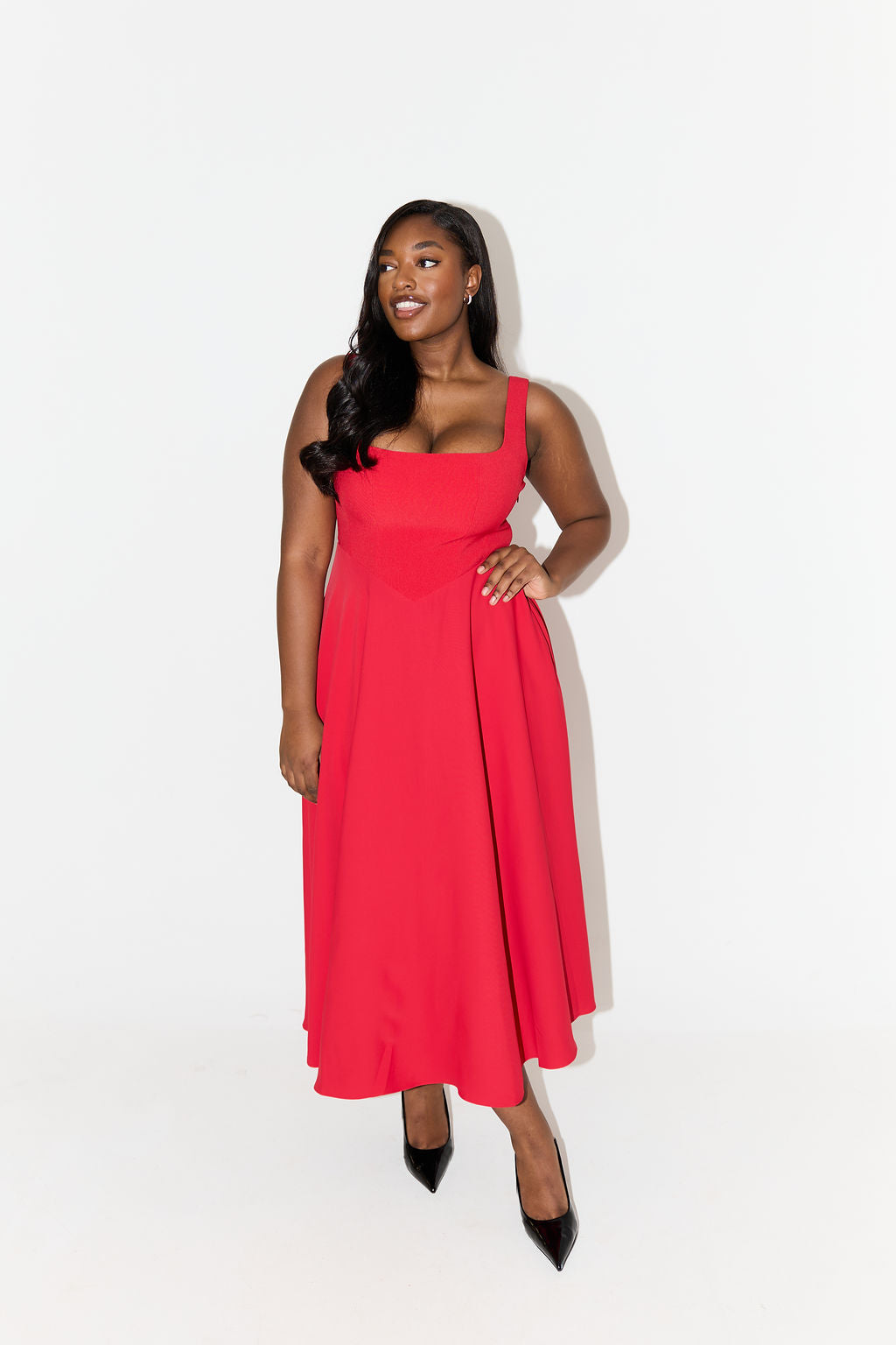 Timeless Flowy Midi Dress detail view