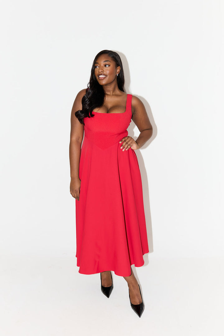 Timeless Flowy Midi Dress detail view