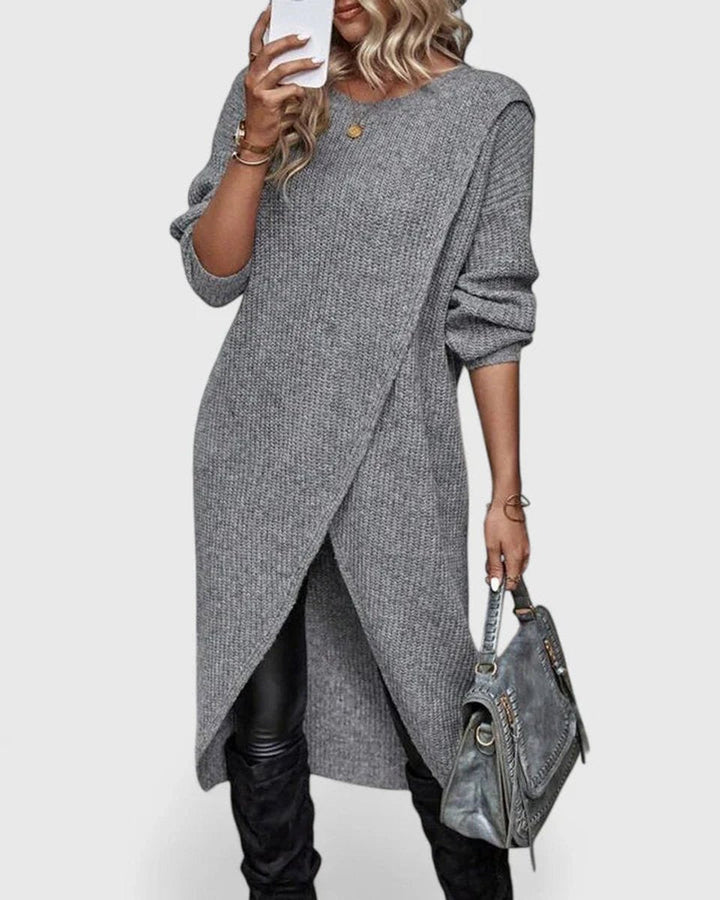 Gray sweater dress - Elma Boutique