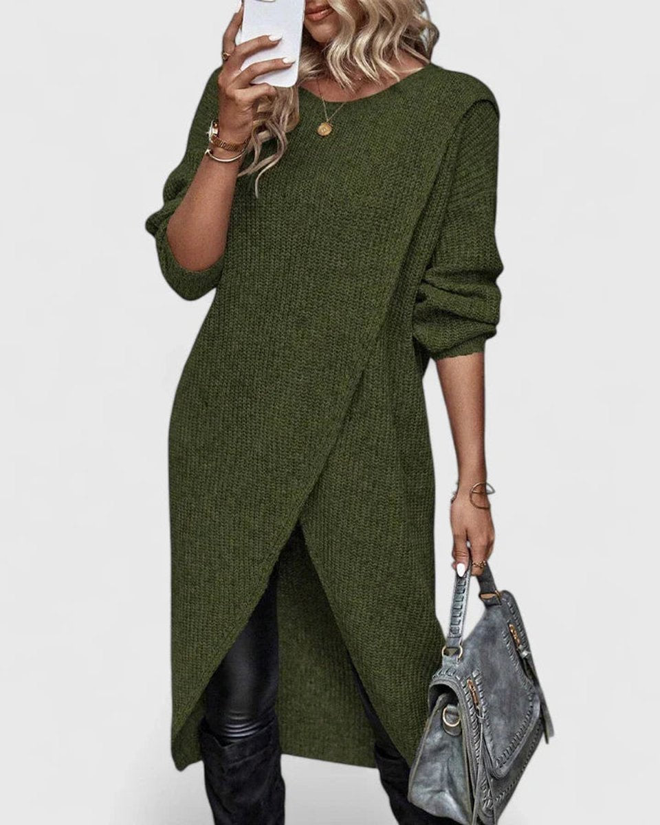 Green sweater dress - Elma Boutique