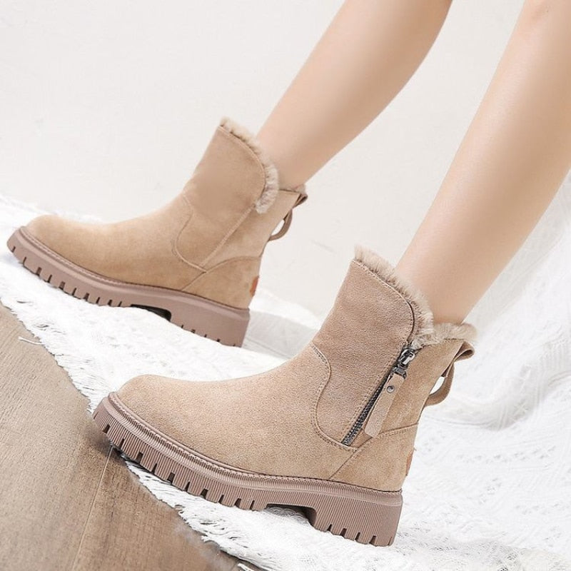 Women's Slip On Waterproof Winter Boots - Elma Boutique