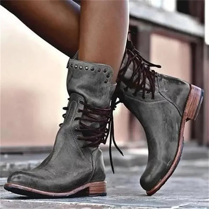 Gray ankle boots - Elma Boutique