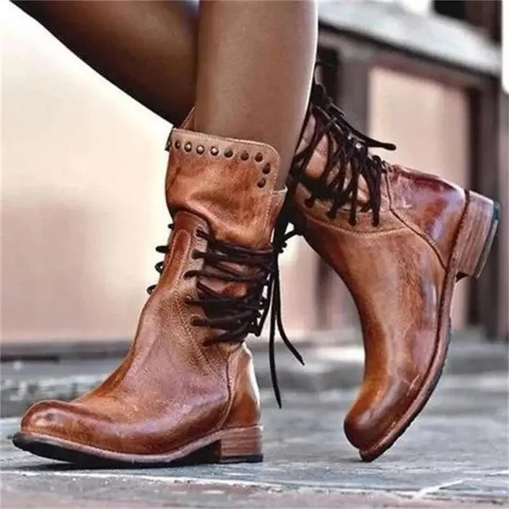 Brown ankle boots - Elma Boutique
