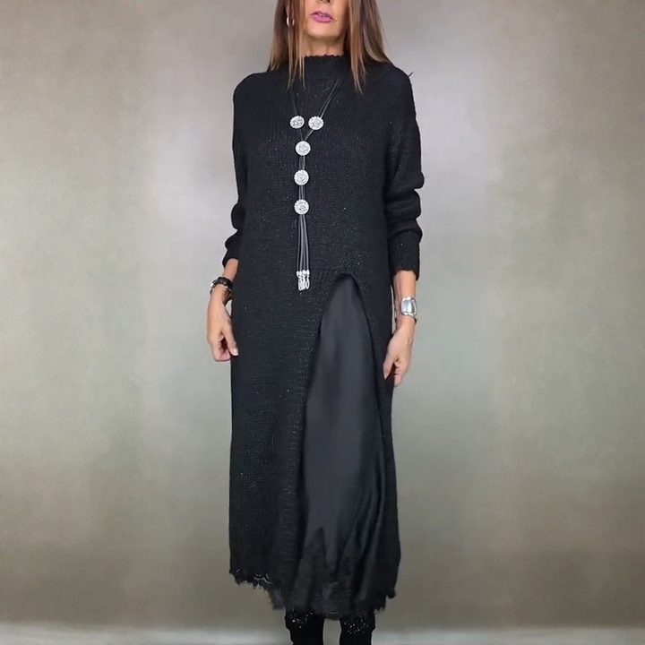 Black sweater dress - Elma Boutique