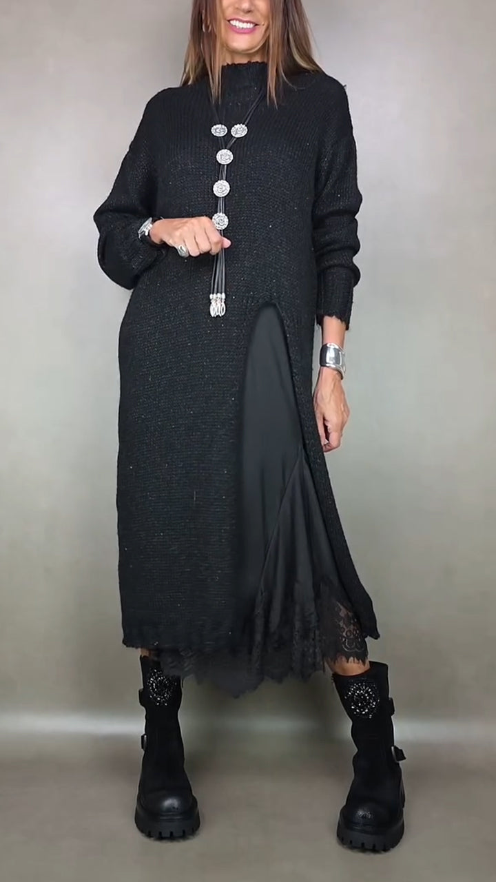 Sweater dress detail - Elma Boutique