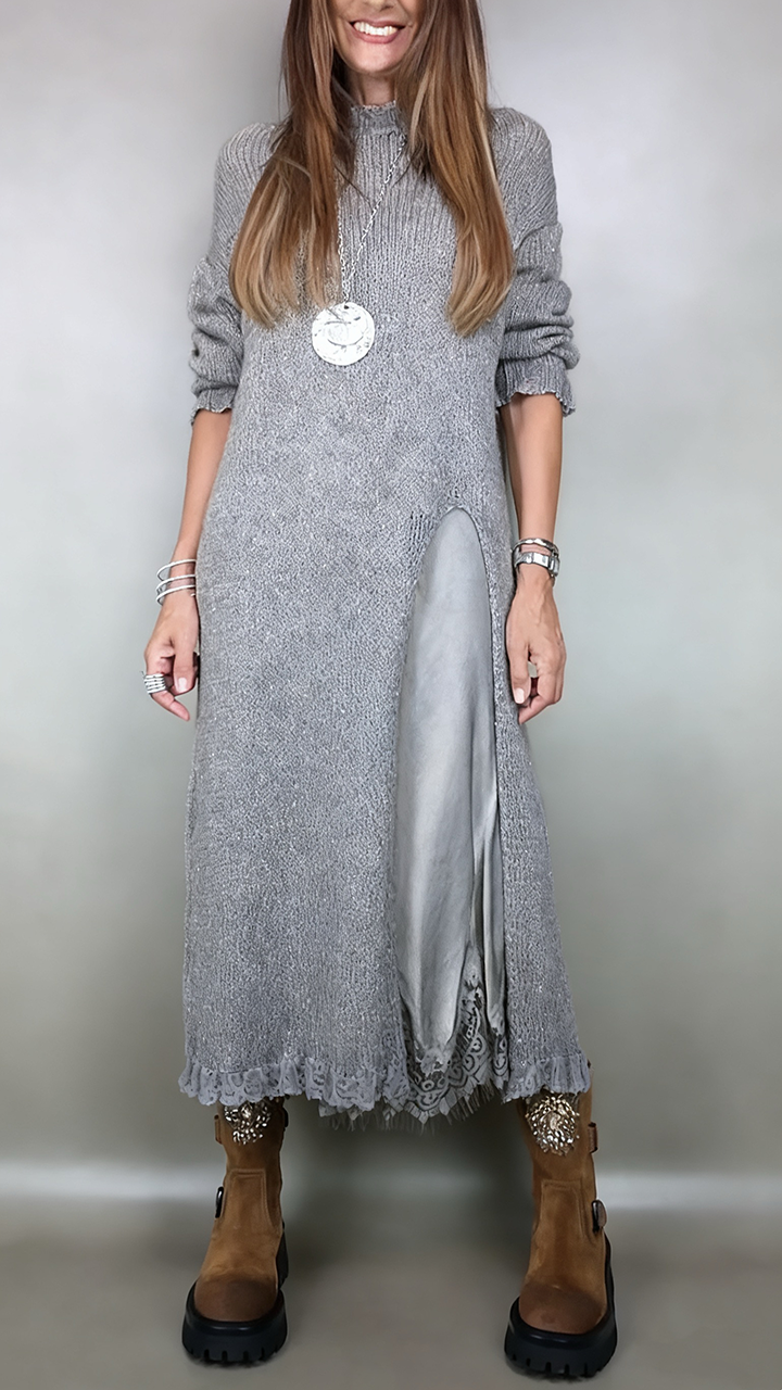 Gray sweater dress - Elma Boutique