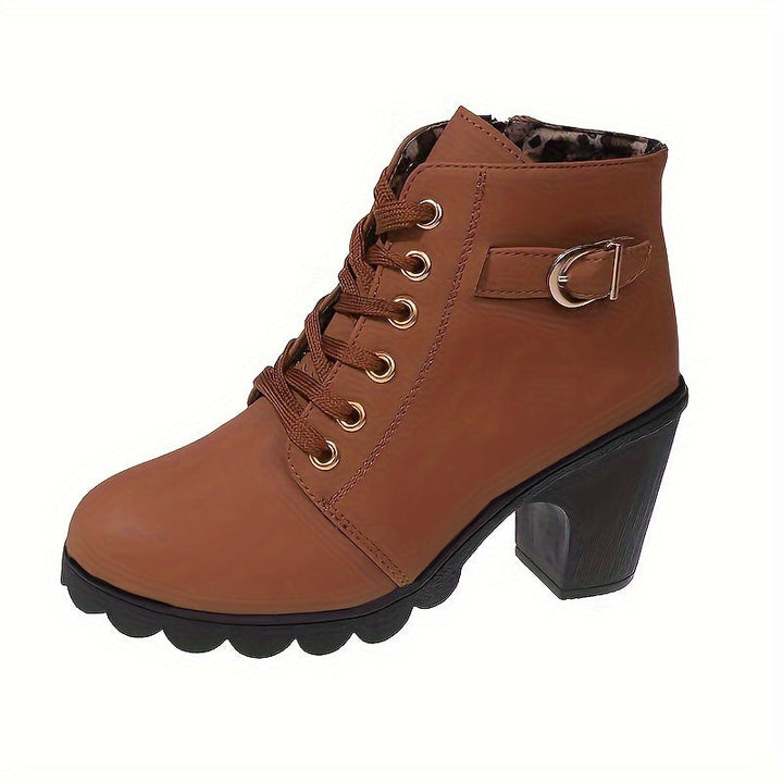 Light Brown Ankle Boots - Elma Boutique
