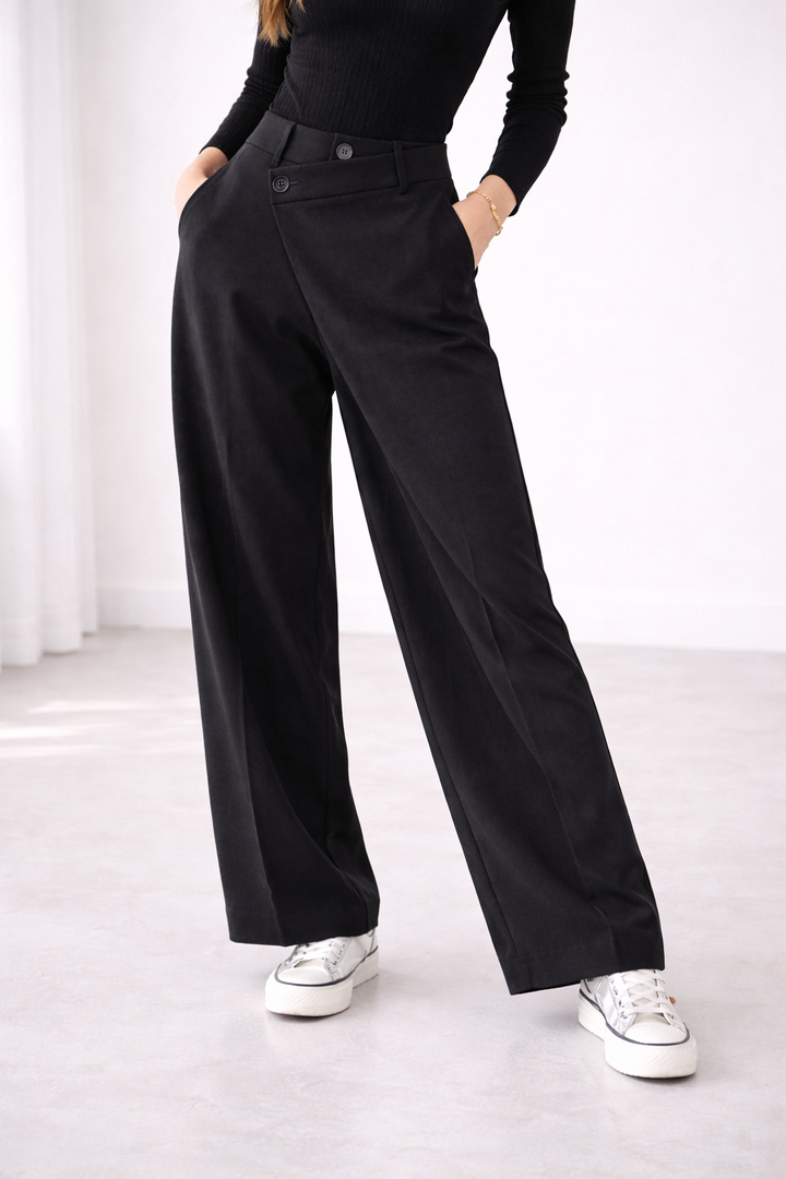 Lina | Asymmetric Baggy Trousers 1